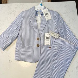 NWT! Florence Eiseman Seersucker Suit 2T